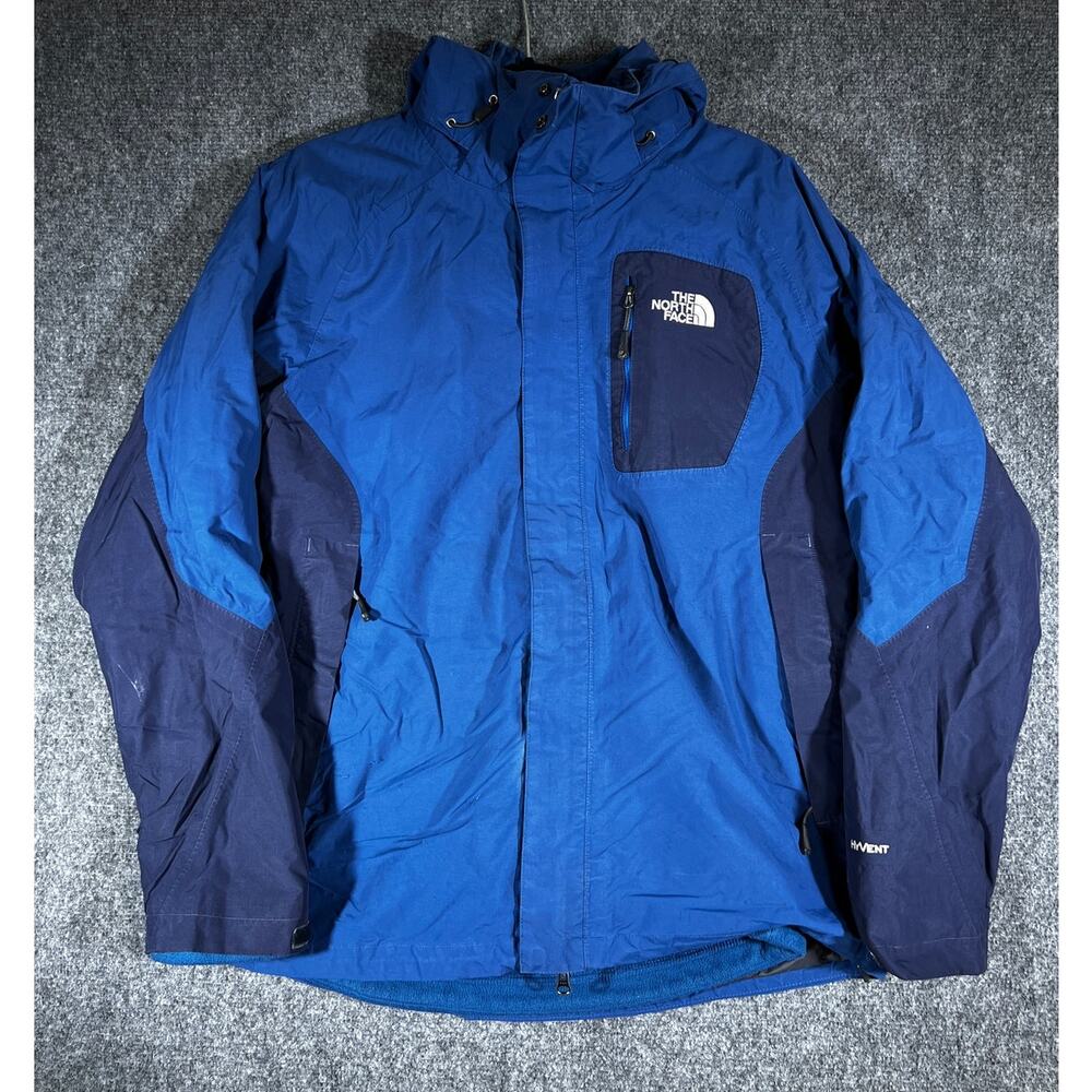 The North Face HyVent Jacket Men's Medium Blue Waterproof Shell Gorpcore